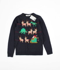 Modrý vánoční svetr H&M