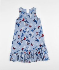 Modré šaty s motýlky