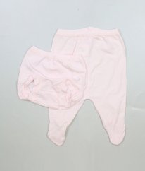 Růžové pyžamové kalhoty a kalhotky