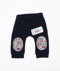 Tmavě modré tepláčky s obrázky NEW BABY