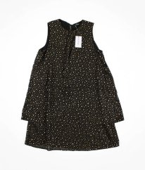 Čierne šaty so zlatými hviezdami GEORGE