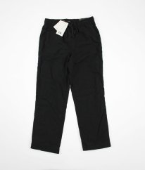 Černé bavlnou zateplené kalhoty C&A