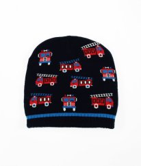 Modrá čepice s požárními auty C&A