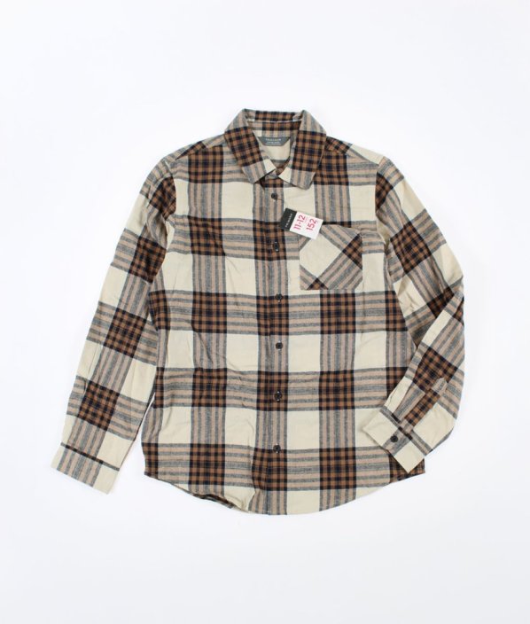 Béžovo-hnedá flanelová košeľa PRIMARK