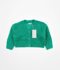 Zelený propínací svetr NAME IT