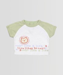 Bílozelené tričko MOTHERCARE