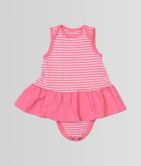 Ružové prúžkované body šaty MOTHERCARE