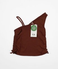 Hnedá blúzka/top z biobavlny C&A
