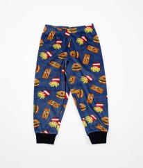 Modré semišové tepláky s obrázky C&A