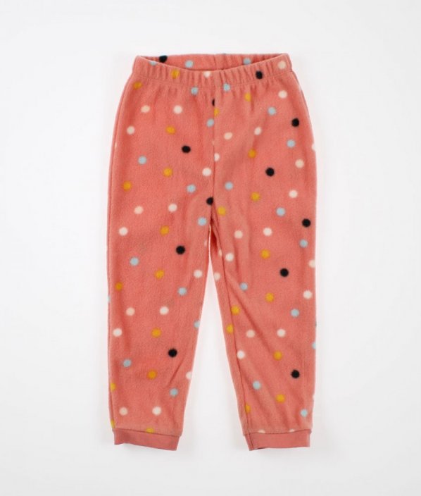 Růžové fleecové pyžamové kalhoty/tepláky NUTMEG