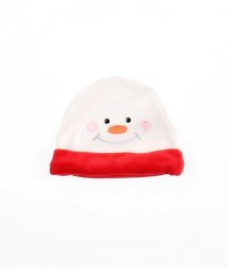 Bíločervená snehuláčková čepička MOTHERCARE