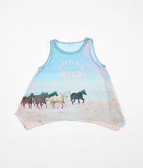 Tyrkysový top s obrázkem H&M