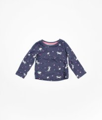 Modrofialové triko s jednorožci DUNNES