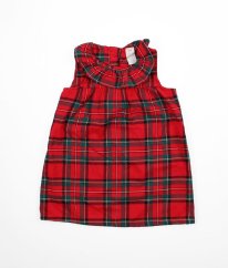 Červené kárované šatičky H&M