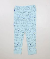 Tyrkysové pyžamové kalhoty se vzorem NUTMEG