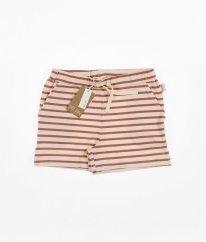 Meruňkovoostružinové proužkované kraťasy PETIT PIAO