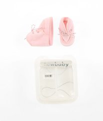 Růžové capáčky v krabičce NEW BABY