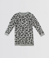 Šedý leopardní svetr se třpytem PRIMARK