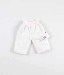 Biele plyšové podšité zimné nohavice NEW BABY