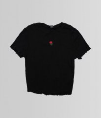 Černé pružné tričko NEW LOOK