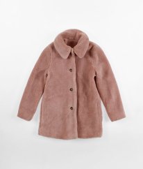 Starorůžový beránkový kabát DUNNES