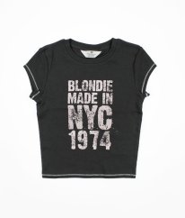 Šedé žebrované tričko H&M