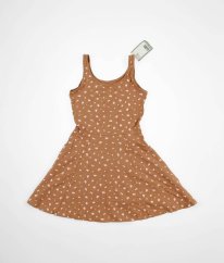Hnědé šaty z biobavlny se vzorem H&M