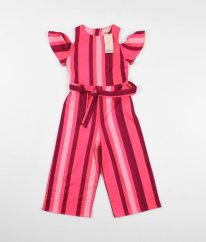 Růžovofialový proužkovaný kalhotový overal LIPSY