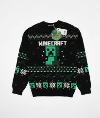 Černý silný svetr (170-176) MINECRAFT