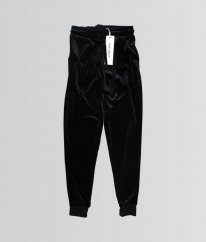 Černé hebké sametové kalhoty COST:BART