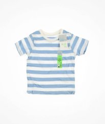 Bílomodré proužkované tričko PRIMARK