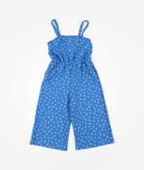 Modrý kalhotový overal s květy PRIMARK