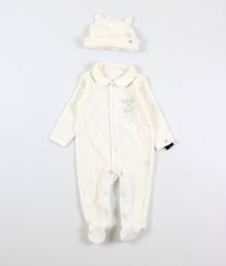 Bílý semišový overal a čepička DUNNES