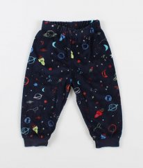 Modré semišové pyžamové kalhoty s vesmírem PRIMARK