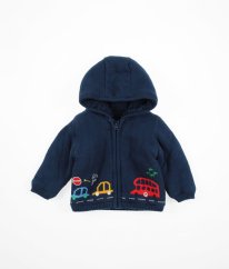 Tmavomodrý zateplený svetr s beránkem MOTHERCARE