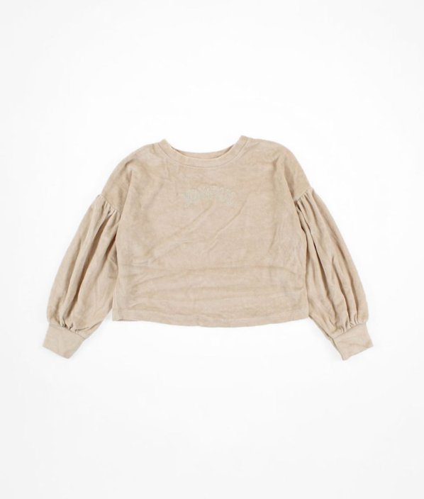 Béžová semišová crop mikina GEORGE