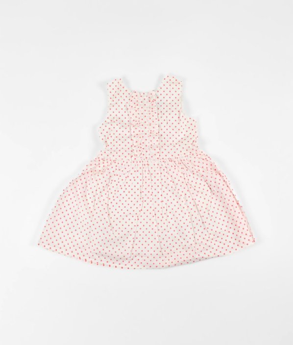 Biele šaty s bodkami so spodničkou