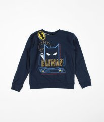 Tmavě modrá silnější mikina s obrázkem BATMAN