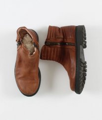 Hnědé KOŽENÉ boty s used vzhledem (EU 32) ROCK BOOT