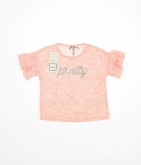 Růžovobílé tričko se lnem ORCHESTRA