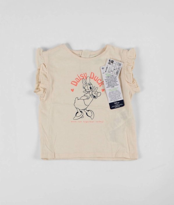 Béžové tričko s volánky z biobavlny DISNEY