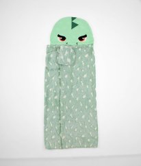 Zelená plyšová deka/župan s kapucí