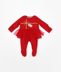 Červený overal se sukýnkou F&F