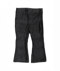 Černé žebrované semišové kalhoty