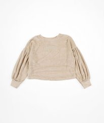 Béžová semišová crop mikina GEORGE