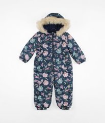 Modrá kvetovaná zimná kombinéza TU