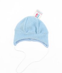 Modrá plyšová čepive NEW BABY