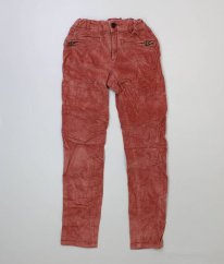 Růžové semišové kalhoty ZARA