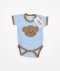 Modrohnědé body s medvídkem NEW BABY