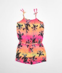 Farebný kraťasový overal s palmami